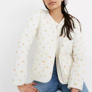 Quilted Madewell Zip-Up in Fresh Daisies